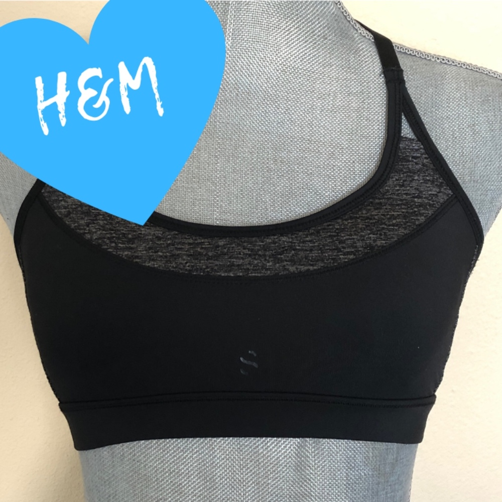 NWOT H&M Sports Ladies Black Sports Bra